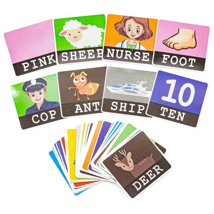 Dopasuj Literki Gra Edukacyjna – 120 kart obrazkowych + literki i podstawka |  Nauki języka angielskiego dla dzieci