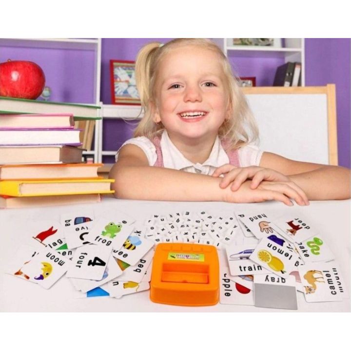 Dopasuj Literki Gra Edukacyjna – 120 kart obrazkowych + literki i podstawka |  Nauki języka angielskiego dla dzieci