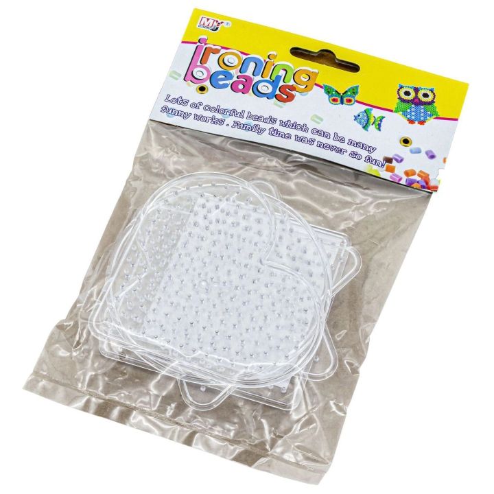 Podstawki 4 Kształty, do Koralikowych Prasowanek – Koło, Kwadrat, Serce, Gwiazda | Szablony uzupełniające do koralików