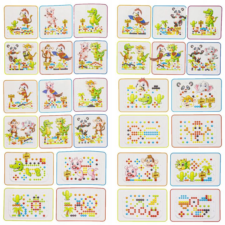 Mozaika Konstrukcyjna Zoo 251 Elementów – Wkrętarka i walizka podróżna | Zbuduj swoich ulubionych przyjaciół ze zwierzyńca