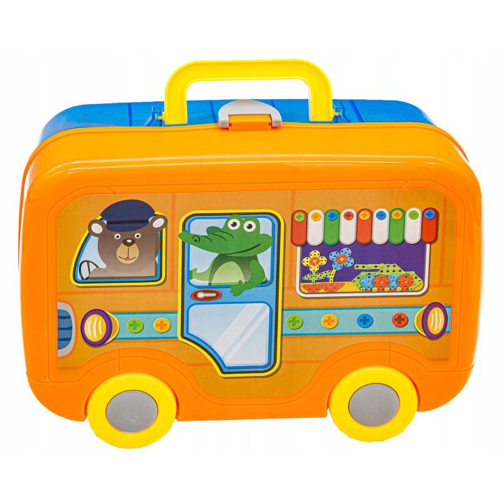 Mozaika Konstrukcyjna Zoo 251 Elementów – Wkrętarka i walizka podróżna | Zbuduj swoich ulubionych przyjaciół ze zwierzyńca