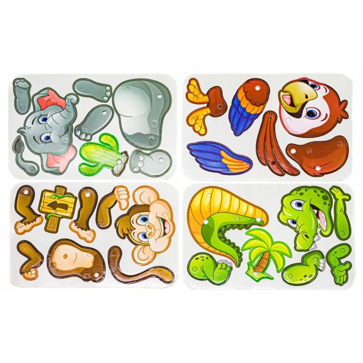 Mozaika Konstrukcyjna Zoo 251 Elementów – Wkrętarka i walizka podróżna | Zbuduj swoich ulubionych przyjaciół ze zwierzyńca