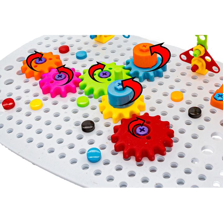 Mozaika 3D Stolik Warsztatowy 355 Elementów – Masa narzędzi i mechanizmy | Multifunkcyjny warsztat małego majsterkowicza