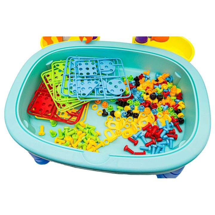 Mozaika 3D Stolik Warsztatowy 355 Elementów – Masa narzędzi i mechanizmy | Multifunkcyjny warsztat małego majsterkowicza