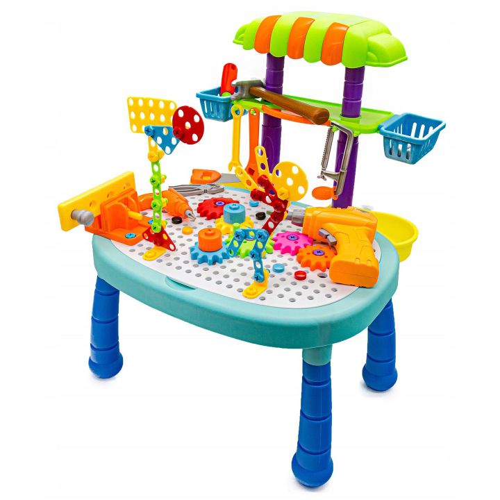 Mozaika 3D Stolik Warsztatowy 355 Elementów – Masa narzędzi i mechanizmy | Multifunkcyjny warsztat małego majsterkowicza