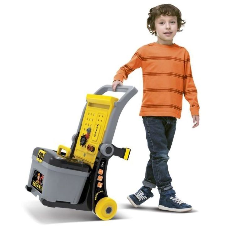 Warsztat Stolarski 3w1 dla Dzieci – Skrzynka, Wózek i Stolik | Kompletny Zestaw Narzędzi Majsterkowicza