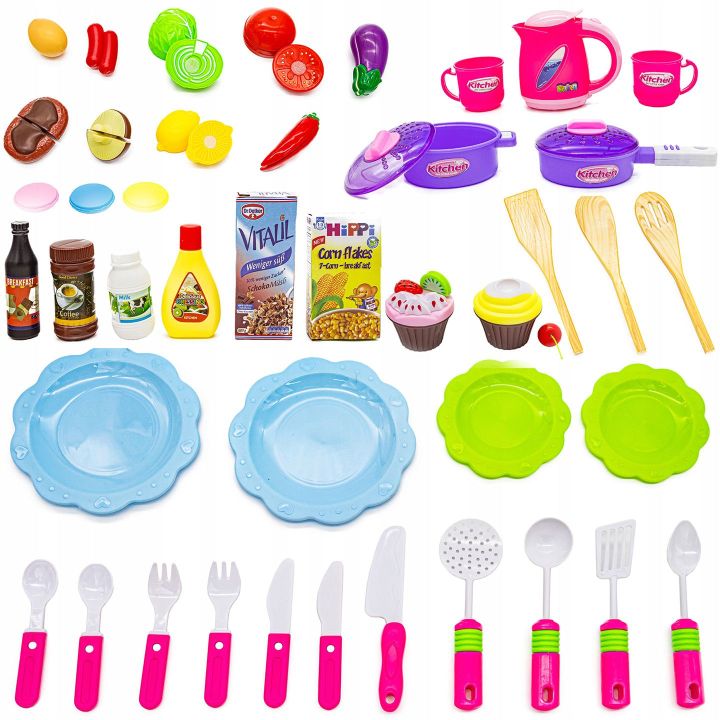 Rozbudowana Kuchnia Różowa dla Dzieci – Świecąca płyta, lodówka, dźwięk i panel dotykowy | Nowoczesna kuchnia marzeń