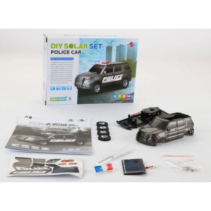 Radiowóz Policyjny Solarny – Zestaw edukacyjny do samodzielnego montażu | Energia słoneczna w akcji