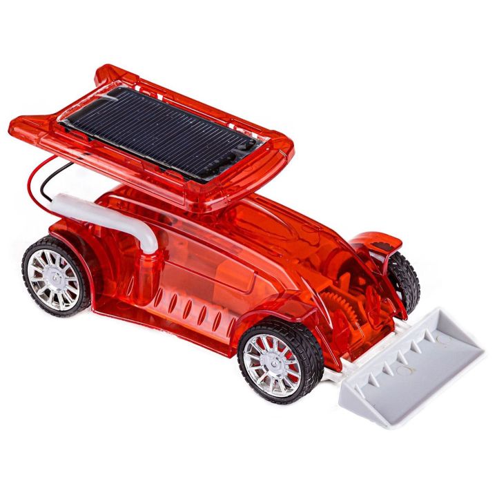 Buldożer Solarny 360° – Zestaw edukacyjny do samodzielnego montażu z obrotowym panelem | Energia słoneczna w budowlance