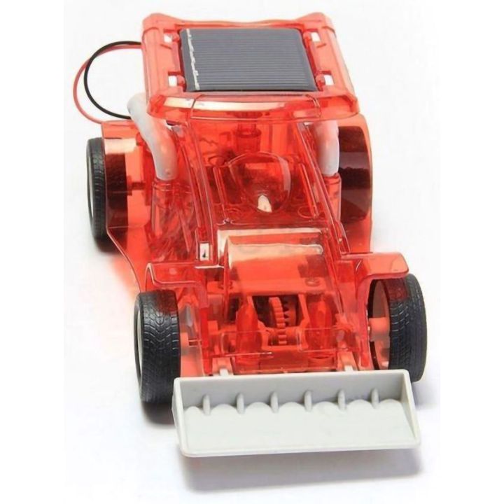 Buldożer Solarny 360° – Zestaw edukacyjny do samodzielnego montażu z obrotowym panelem | Energia słoneczna w budowlance