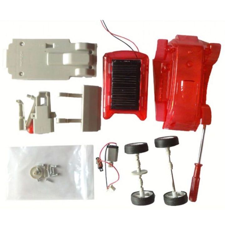 Buldożer Solarny 360° – Zestaw edukacyjny do samodzielnego montażu z obrotowym panelem | Energia słoneczna w budowlance