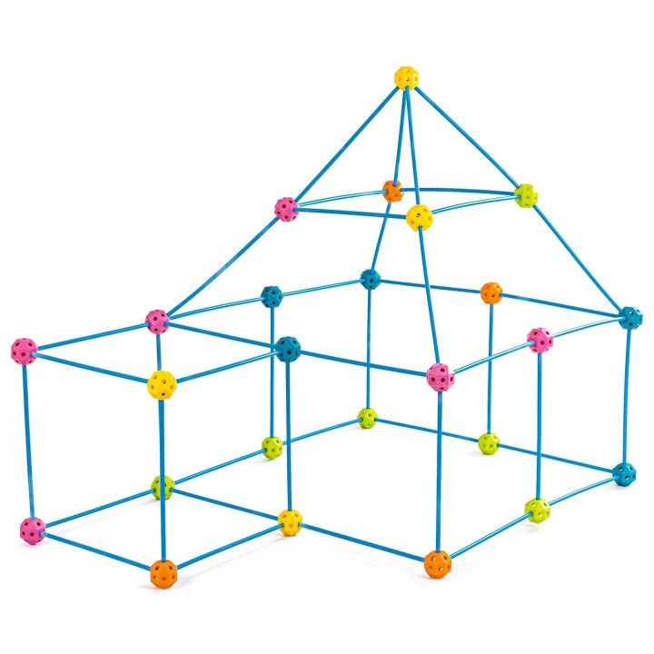 Rurki Konstrukcyjne Creative Forts 118 Elementów – Budowanie namiotów, baz i fortów | Kreatywna zabawa architektoniczna