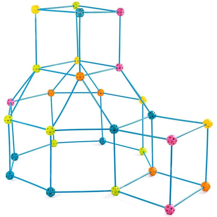 Rurki Konstrukcyjne Creative Forts 118 Elementów – Budowanie namiotów, baz i fortów | Kreatywna zabawa architektoniczna