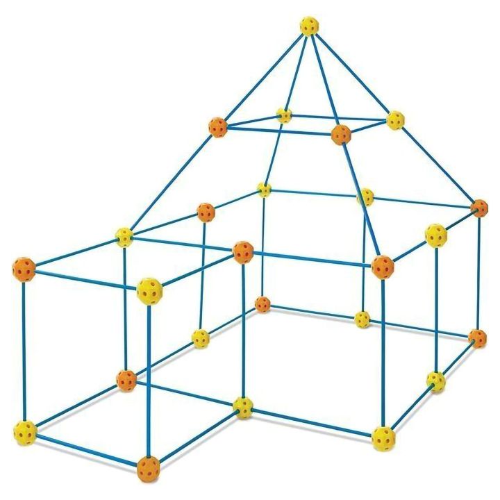 Rurki Konstrukcyjne Creative Forts 118 Elementów – Budowanie namiotów, baz i fortów | Kreatywna zabawa architektoniczna