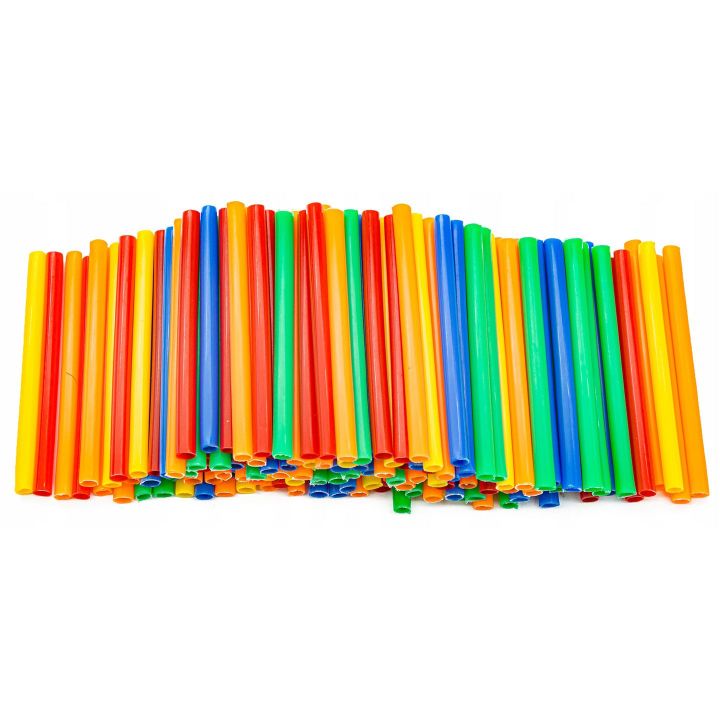 Słomki Konstrukcyjne 1000 Elementów – 13 typów łączników i kółka w skrzynce | Przestrzenne budowle dla małych twórców