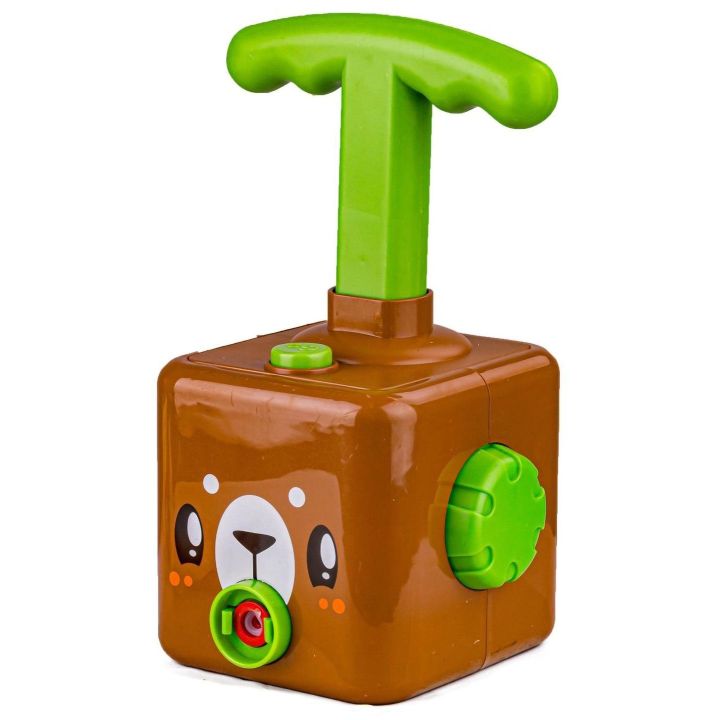 Power Balloon Wyrzutnia Balonów Brązowy Miś – Odkrywanie przez doświadczenia | Zabawka edukacyjna na sprężone powietrze