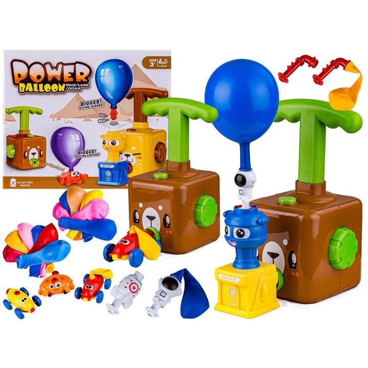 Power Balloon Wyrzutnia Balonów Brązowy Miś – Odkrywanie przez doświadczenia | Zabawka edukacyjna na sprężone powietrze