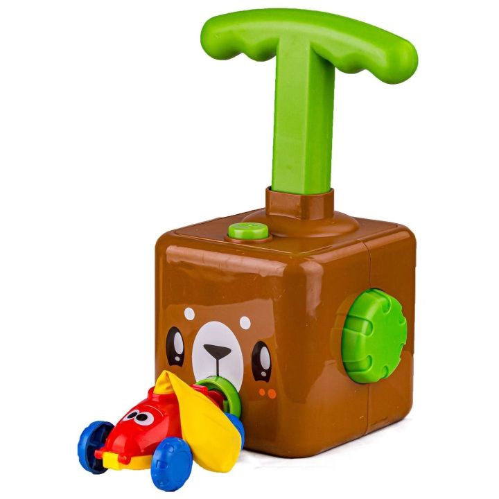 Power Balloon Wyrzutnia Balonów Brązowy Miś – Odkrywanie przez doświadczenia | Zabawka edukacyjna na sprężone powietrze