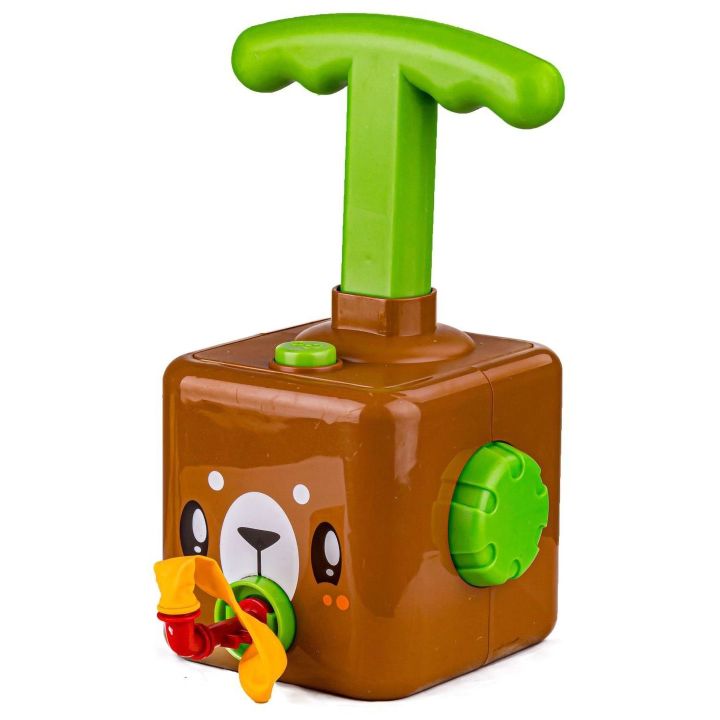 Power Balloon Wyrzutnia Balonów Brązowy Miś – Odkrywanie przez doświadczenia | Zabawka edukacyjna na sprężone powietrze