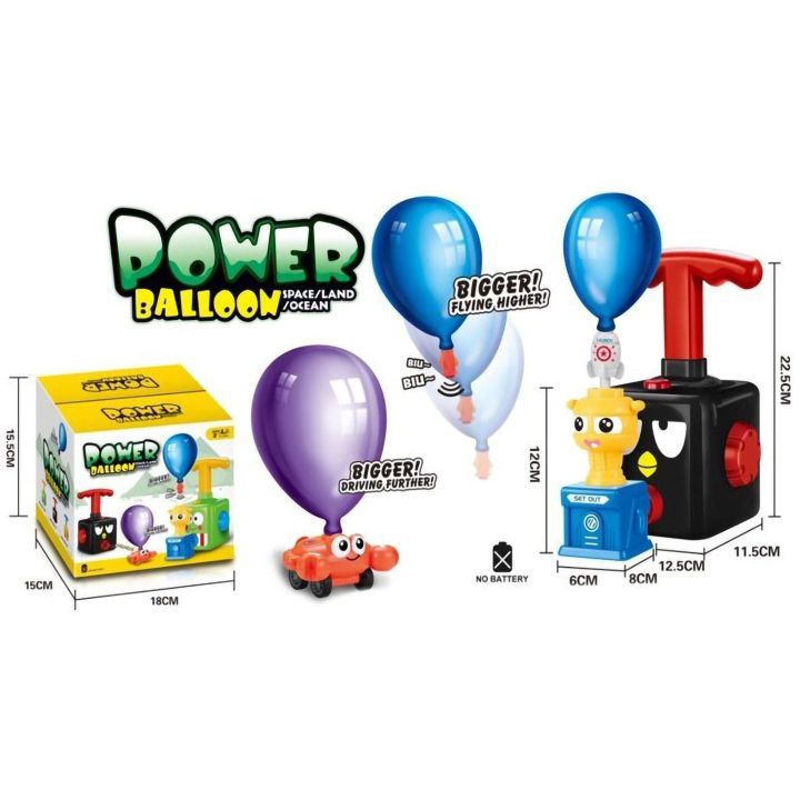 Power Balloon Wyrzutnia Balonów Czarny Ptak – Siła powietrza w akcji | Zabawka do eksperymentów bez baterii