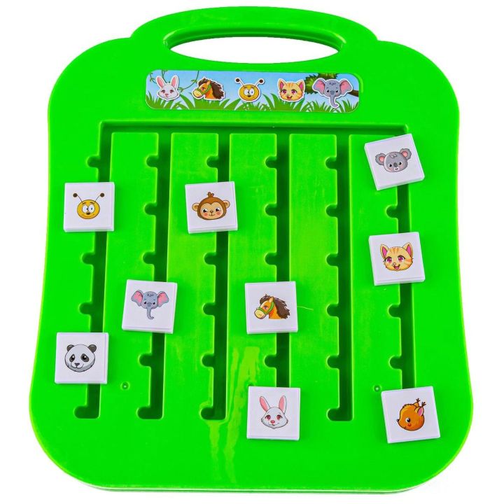 Zoo Gra Logiczna – Przesuwane klocki ze zwierzętami | Układanka rozwijająca myślenie strategiczne u dzieci