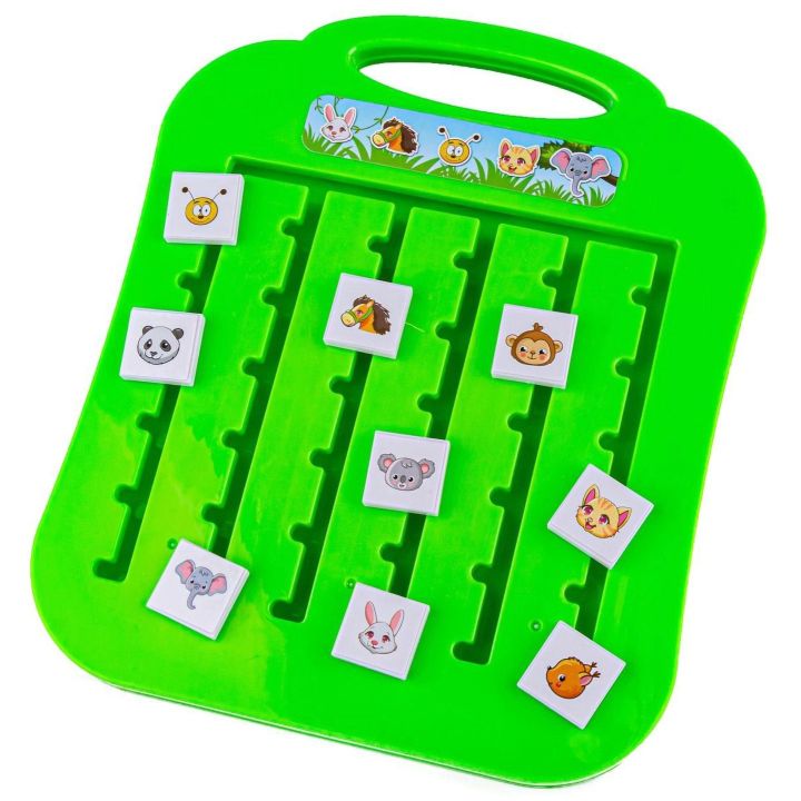 Zoo Gra Logiczna – Przesuwane klocki ze zwierzętami | Układanka rozwijająca myślenie strategiczne u dzieci