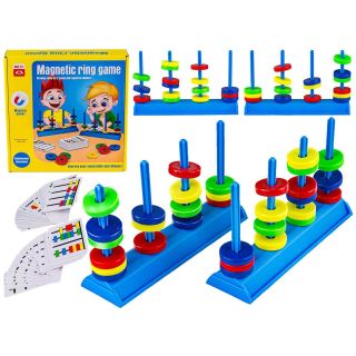 Magnetyczne Krążki Gra Logiczna – Podstawki i karty wzorów | Dziecięca nauka przez odkrywanie magnetyzmu