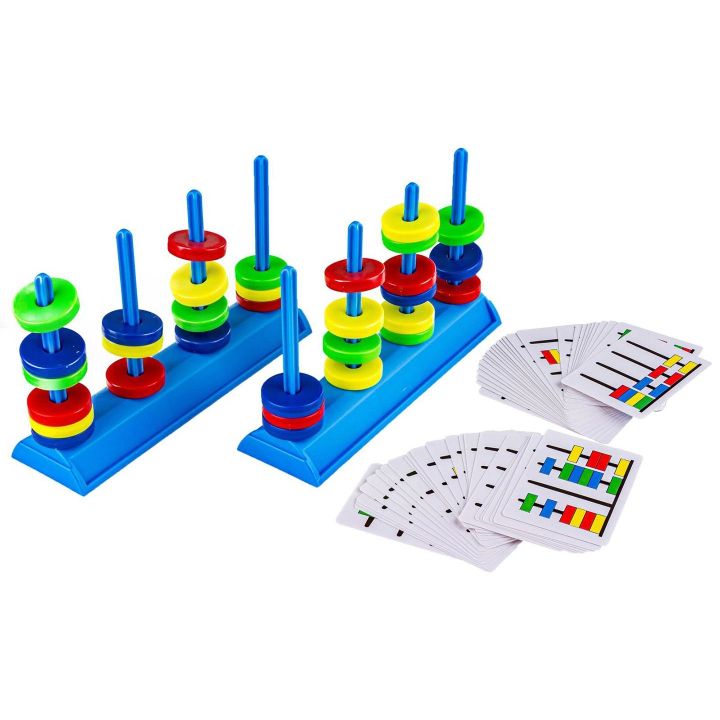 Magnetyczne Krążki Gra Logiczna – Podstawki i karty wzorów | Dziecięca nauka przez odkrywanie magnetyzmu