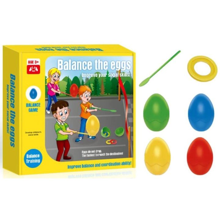 Wyścig z Jajkiem Gra Zręcznościowa – Łyżki, obręcze i balans | Rodzinna zabawa na równowagę