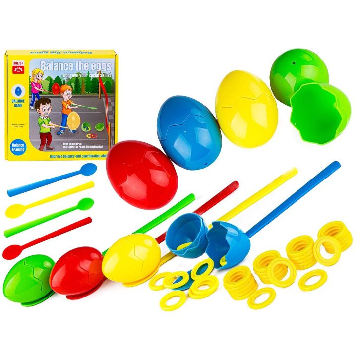 Wyścig z Jajkiem Gra Zręcznościowa – Łyżki, obręcze i balans | Rodzinna zabawa na równowagę