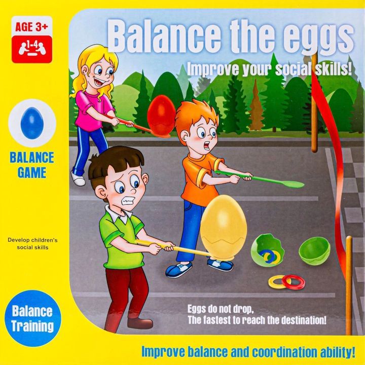 Wyścig z Jajkiem Gra Zręcznościowa – Łyżki, obręcze i balans | Rodzinna zabawa na równowagę