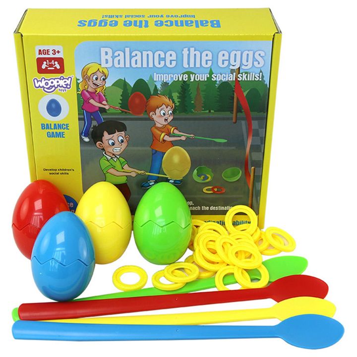Wyścig z Jajkiem Gra Zręcznościowa – Łyżki, obręcze i balans | Rodzinna zabawa na równowagę