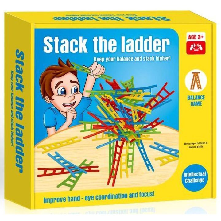 Balansujące Drabinki Gra Zręcznościowa – 100 elementów w czterech kolorach | Wieża pełna emocji