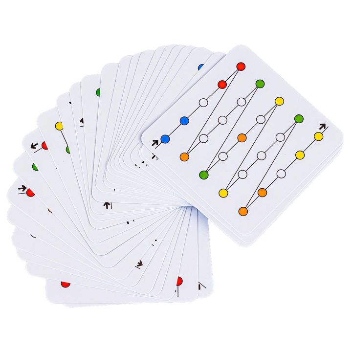 Zawiąż Linę Gra na Spostrzegawczość – Plansze, patyczki, sznurki i karty zadań | Wzory przestrzenne do odtworzenia dla dzieci