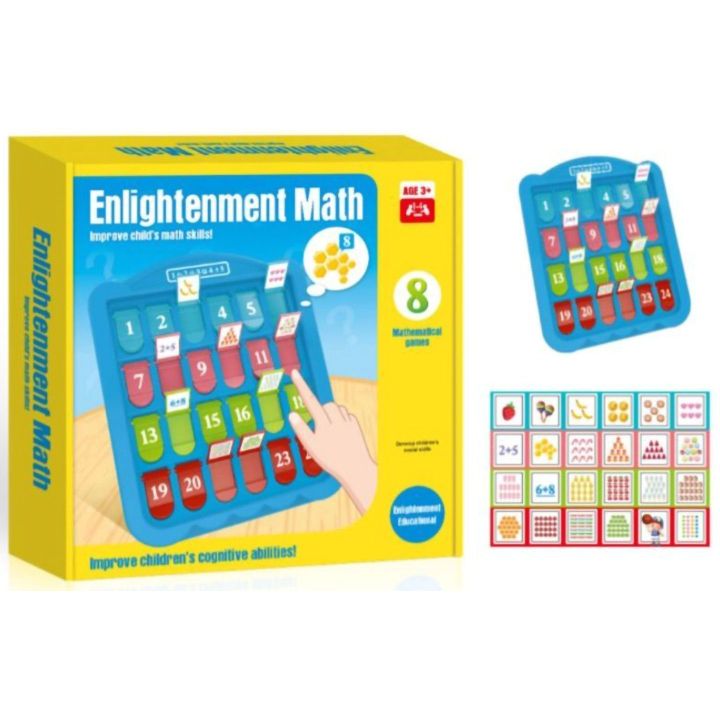 Oświecająca Matematyka Gra na Liczenie – Plansza ze schowkami i zadaniami | Nauka liczenia przez zabawę