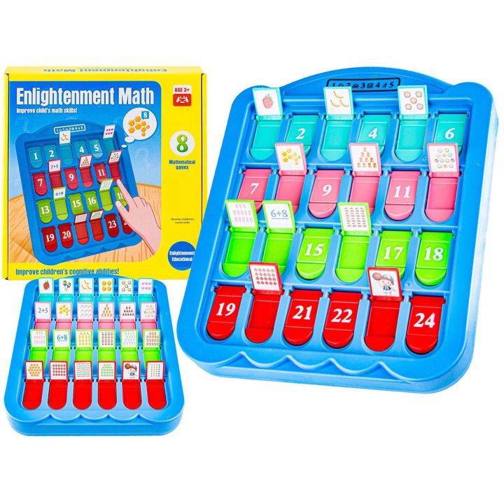 Oświecająca Matematyka Gra na Liczenie – Plansza ze schowkami i zadaniami | Nauka liczenia przez zabawę