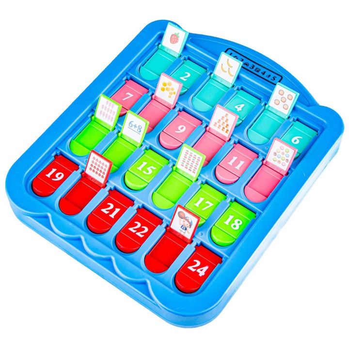 Oświecająca Matematyka Gra na Liczenie – Plansza ze schowkami i zadaniami | Nauka liczenia przez zabawę