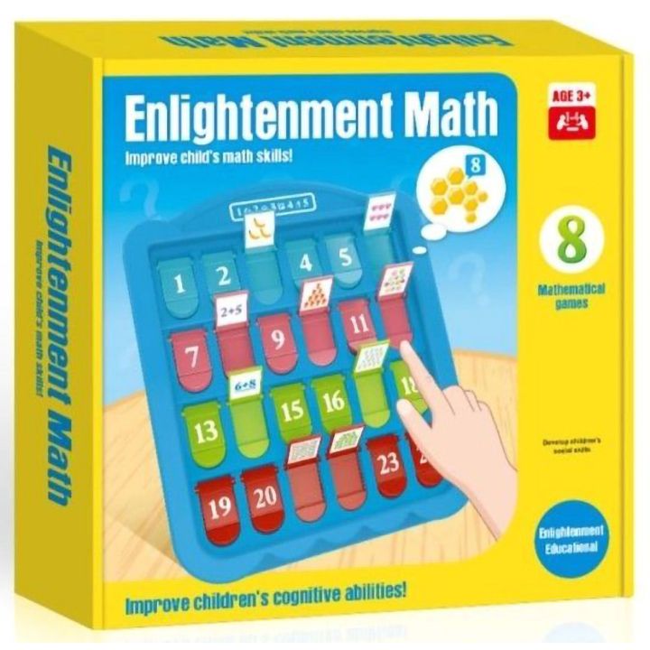 Oświecająca Matematyka Gra na Liczenie – Plansza ze schowkami i zadaniami | Nauka liczenia przez zabawę