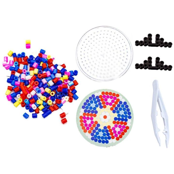 Koraliki do prasowania, Prasowanka, Szablon, Saszetka KOLOROWY KWIATEK