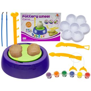 Koło Garncarskie Mały Artysta – zestaw kreatywny z farbkami i masą