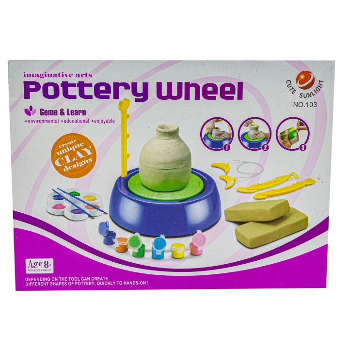 Koło Garncarskie Mały Artysta – zestaw kreatywny z farbkami i masą