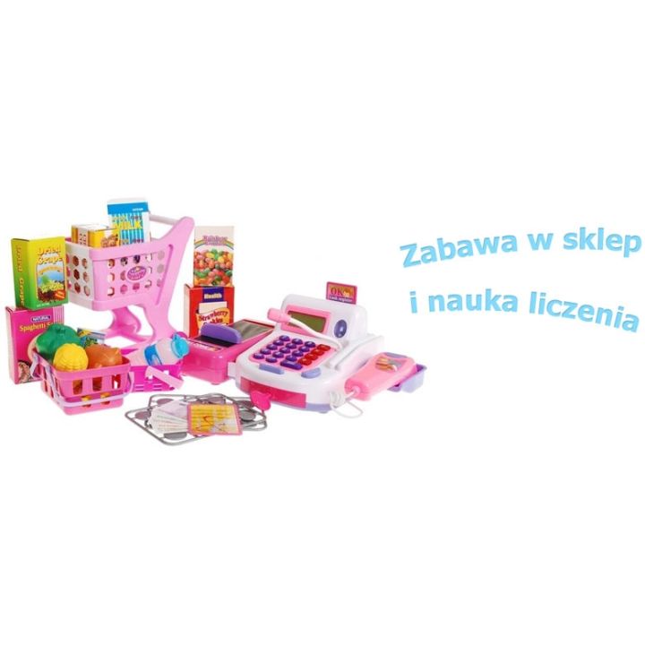 Kasa Sklepowa Interaktywna dla Dzieci – Kalkulator, mikrofon i akcesoria | Zabawa w sklep pełna emocji