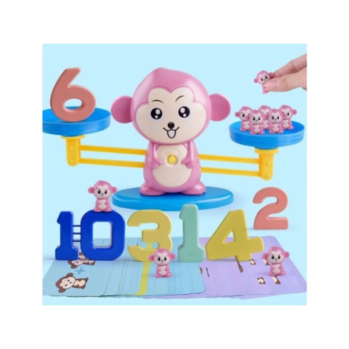 Gra Nauka Liczenia - Równoważnia Waga Szalkowa Małpka - Monkey Balance