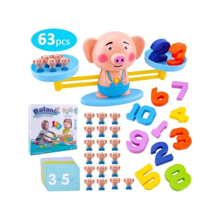 Gra Nauka Liczenia - Równoważnia Waga Szalkowa Świnka - Piggy Balance