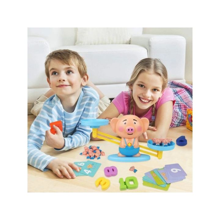 Gra Nauka Liczenia - Równoważnia Waga Szalkowa Świnka - Piggy Balance