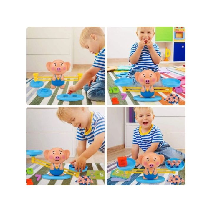 Gra Nauka Liczenia - Równoważnia Waga Szalkowa Świnka - Piggy Balance