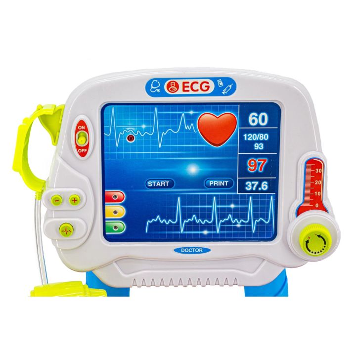 Wózek Lekarski Z Akcesoriami, Zestaw Doktora Czerwony