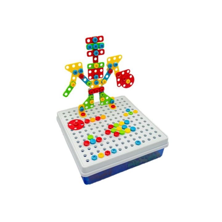 Kreatywna Mozaika, Układanka, Klocki, Wkrętarka Śrubki 261 EL Zestaw Konstrukcyjny