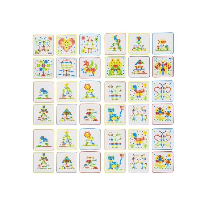 Kreatywna Mozaika, Układanka, Klocki, Wkrętarka Śrubki 261 EL Zestaw Konstrukcyjny