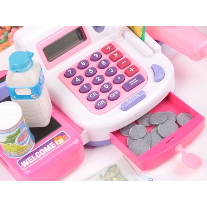 Kasa Sklepowa Interaktywna dla Dzieci – Kalkulator, mikrofon i akcesoria | Zabawa w sklep pełna emocji